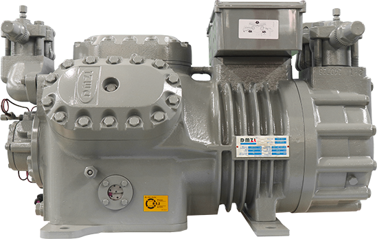 China DMZL Semi Hermetic Piston Compressor 4 Cylinder low temp mid temperature 15-30HP