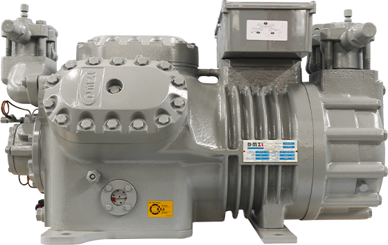 China DMZL Semi Hermetic Piston Compressor 6 Cylinder low temp mid temperature 20-50HP