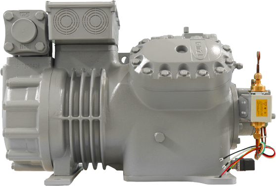 China DMZL Semi Hermetic Piston Compressor 4 Cylinder low temp mid temperature 15-30HP