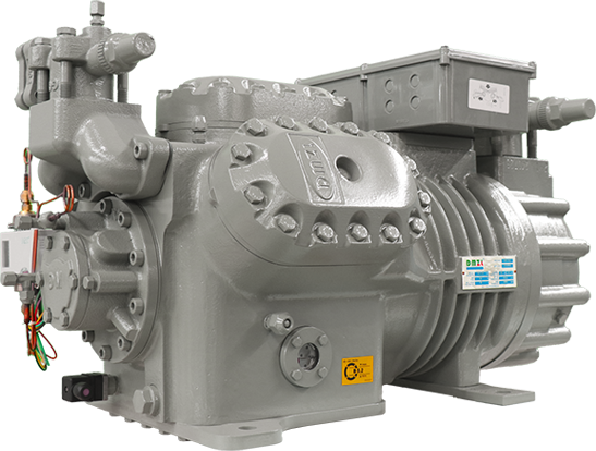 China DMZL Semi Hermetic Piston Compressor 6 Cylinder low temp mid temperature 20-50HP